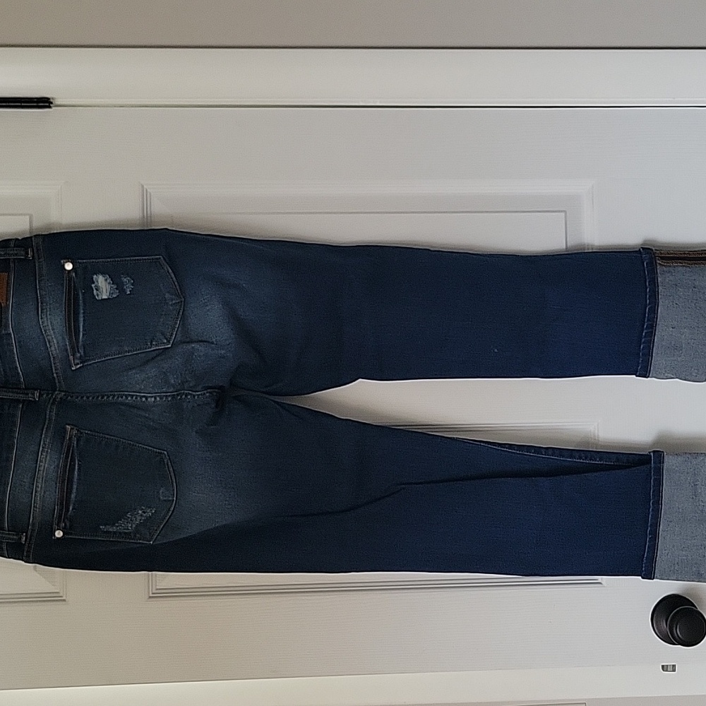 Judy Blue Cuffed Straight Leg Jeans size 13/31 Style #JB8277DK